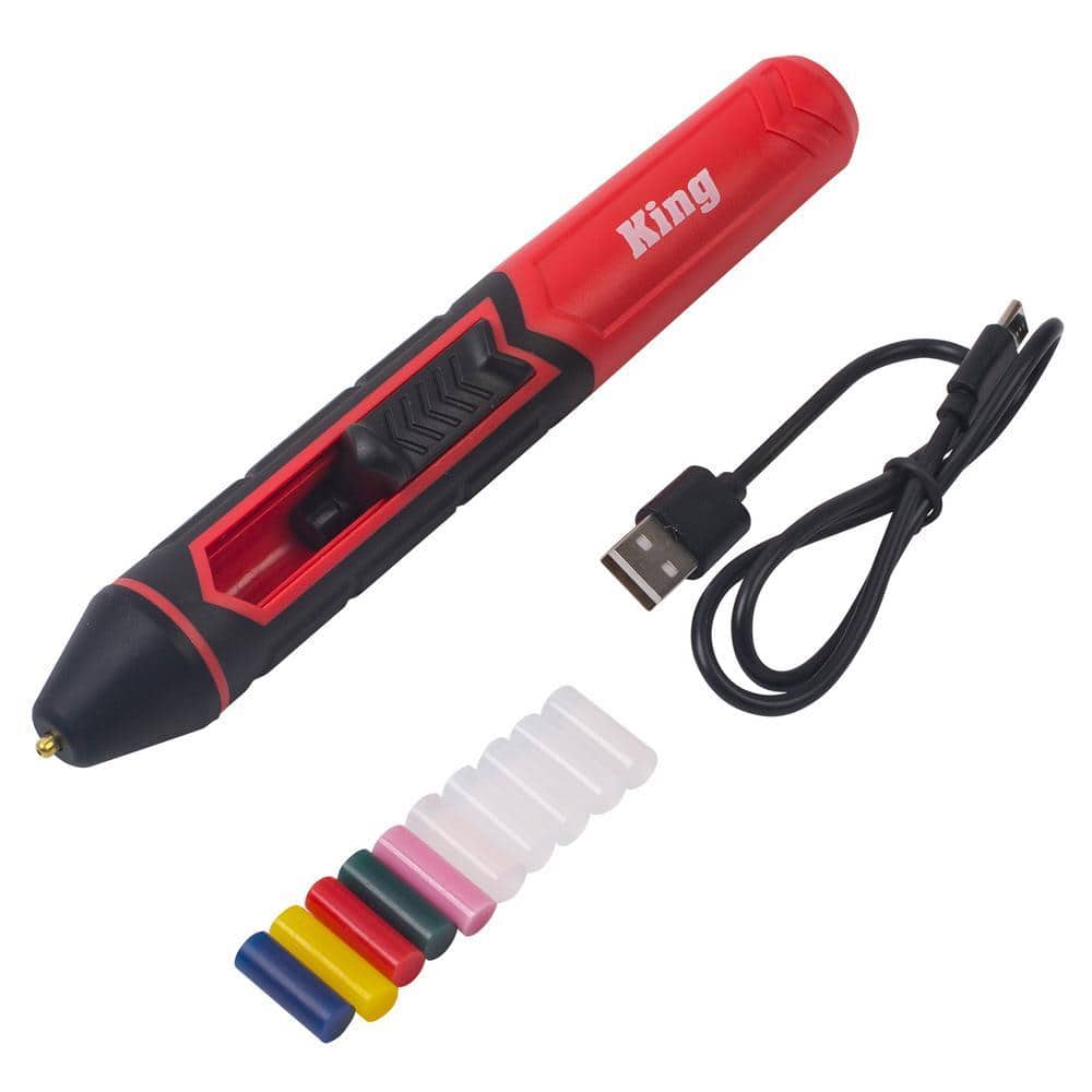 KING Cordless Glue Gun, 4-Volt, USB Charging (12-Piece Set) (2)