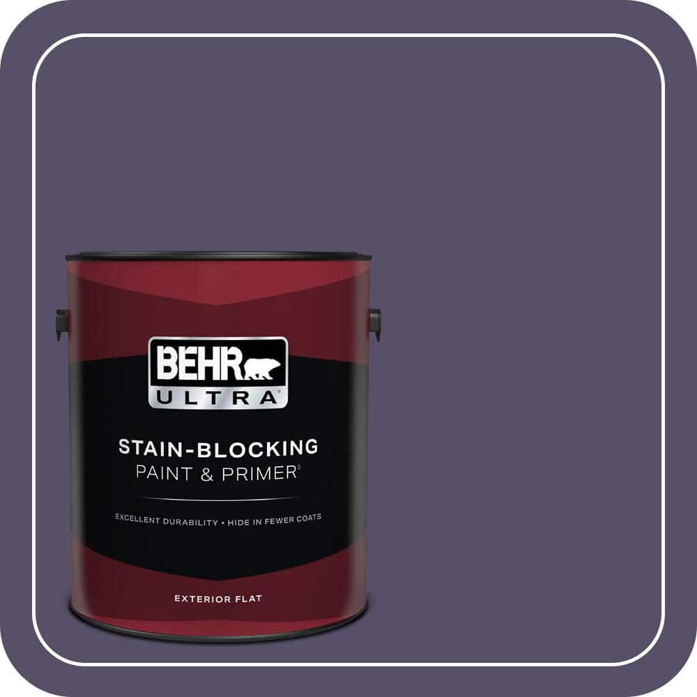 BEHR ULTRA 1 gal. #650F-7 Violet Eclipse Flat Exterior Paint & Primer