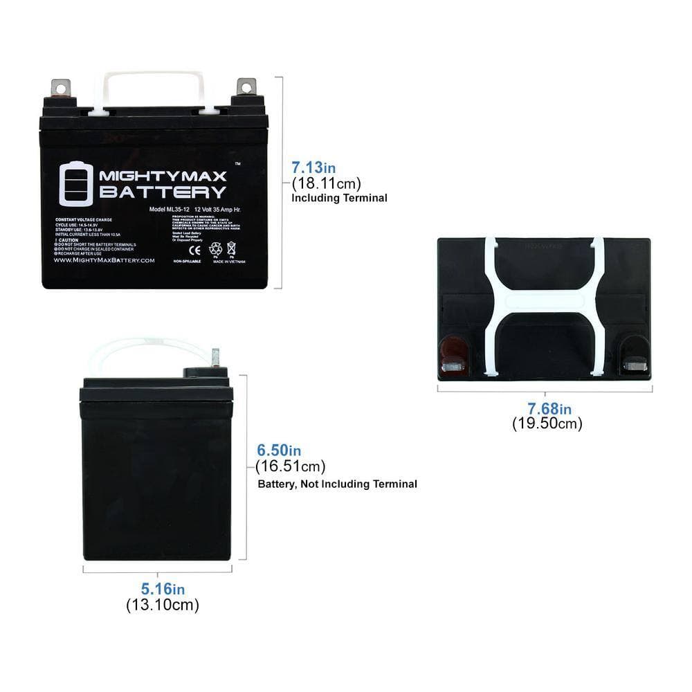 MIGHTY MAX BATTERY 12-Volt 35AH Emergency Exit Lighting SLA Battery (2)
