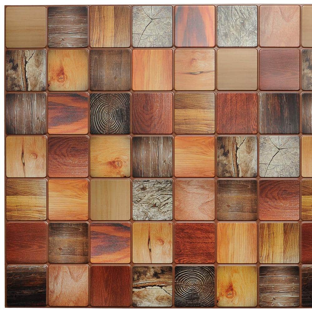 Dundee Deco 3D Falkirk Retro 1/100 in. 38 in. 19 in. Faux Timber PVC Decorative Wall Paneling (1)