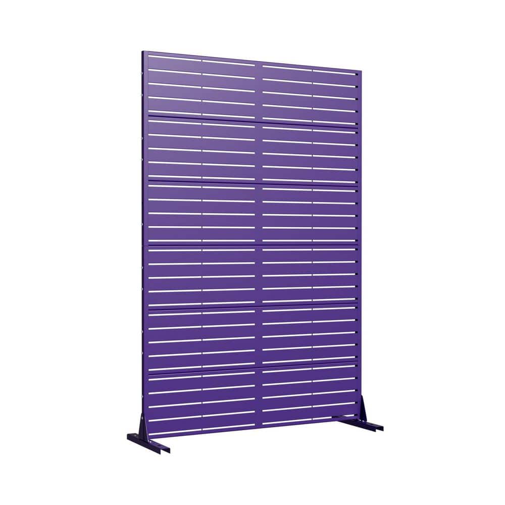 Lumioca 47 in. W 71 in. H Classic Blinds Rectangle Galvanized Sheet Outdoor Private Screen Decorative Art Panel