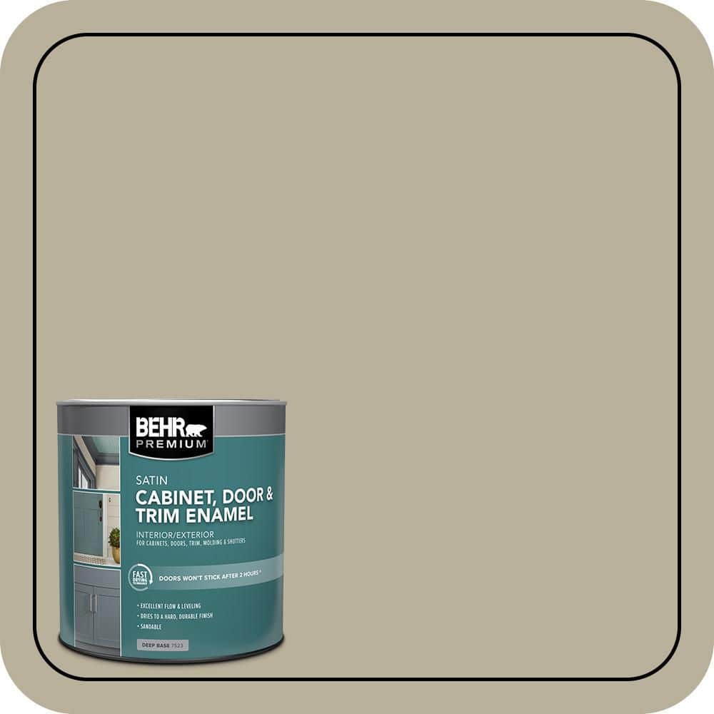 BEHR PREMIUM 1 qt. #N340-3 Bonsai Pot Satin Enamel Interior/Exterior Cabinet, Door & Trim Paint (1)