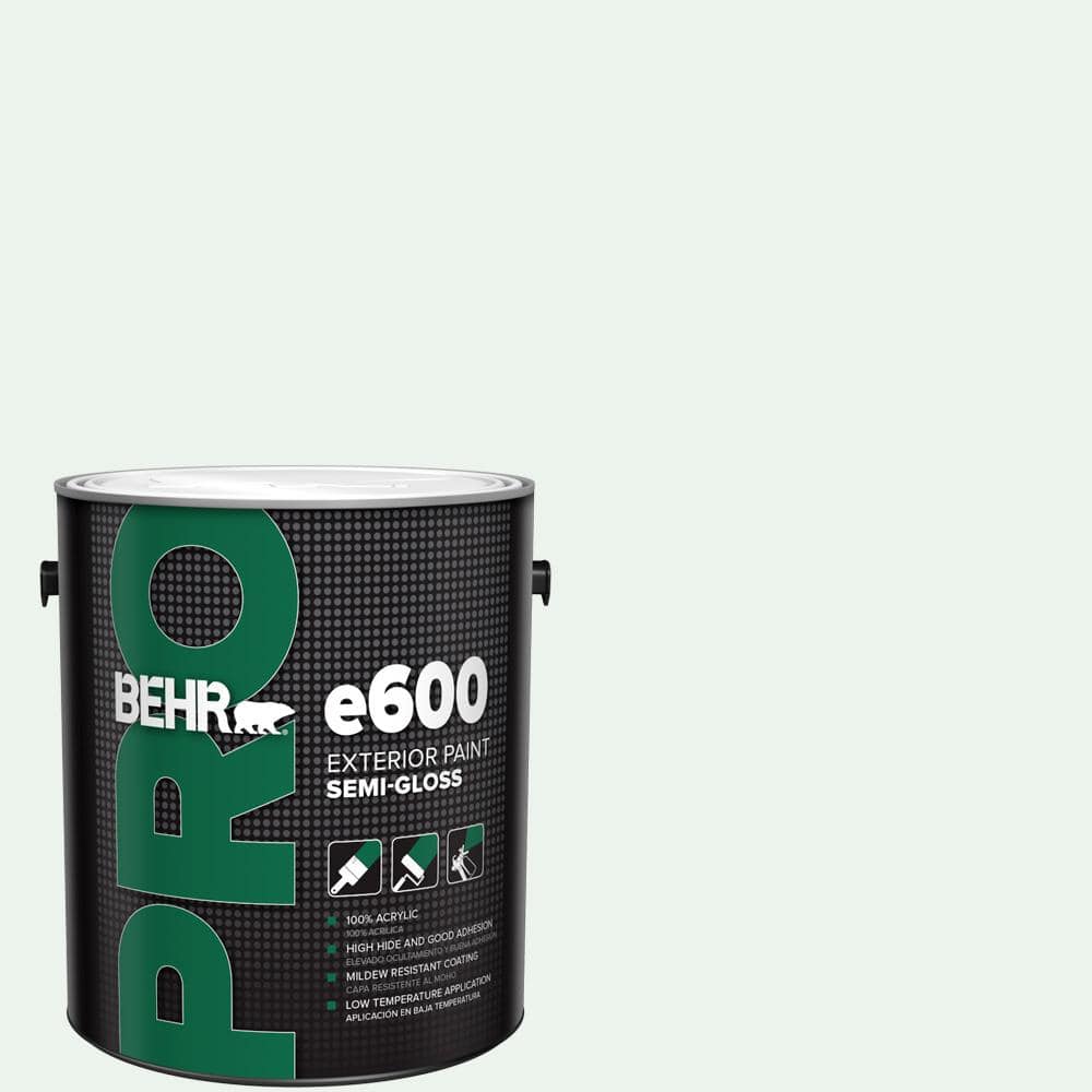 BEHR PRO 1 gal. #W-D-500 Cascade White Semi-Gloss Exterior Paint