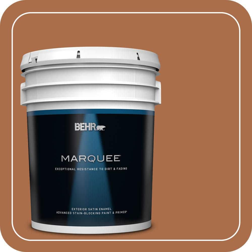 BEHR MARQUEE 5 gal. #QE-13 Smoldering Copper Satin Enamel Exterior Paint & Primer (1)
