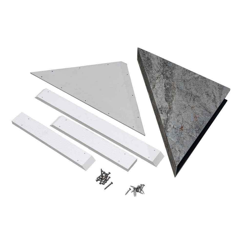 PALISADE 24.88 in. x 12.31 in. Vinyl Waterproof Walk in Corner Shower Seat in Spanish Marble (1)