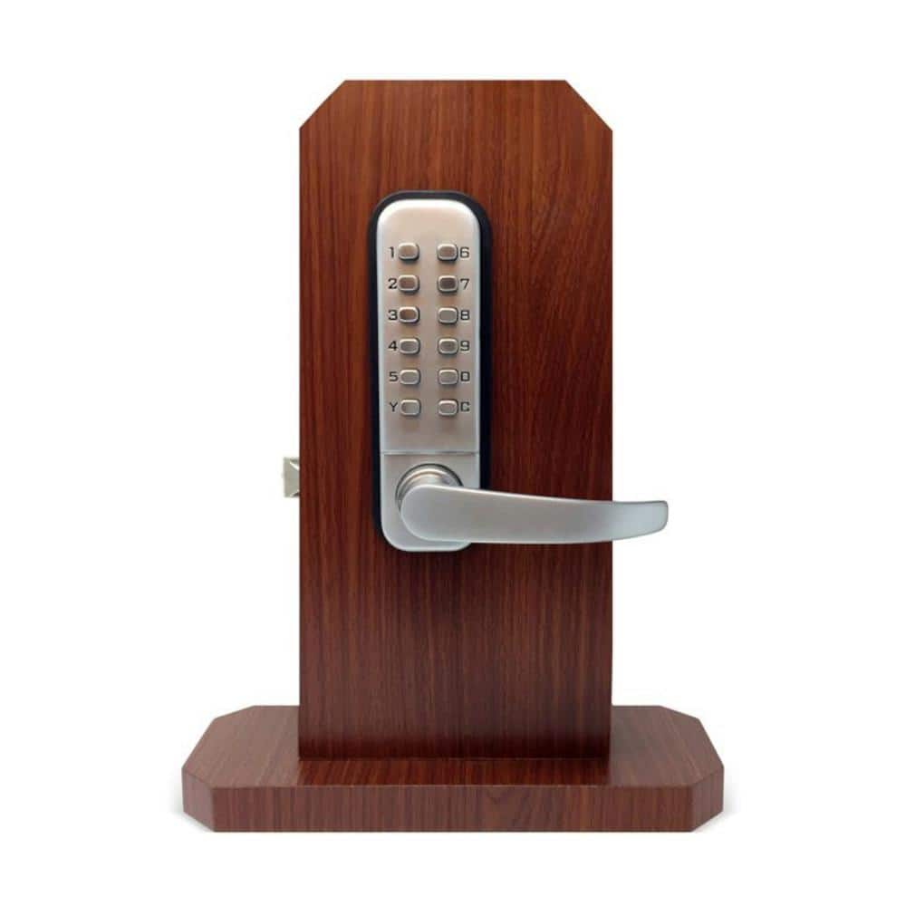 Premier Lock Mechanical Keyless Door Lever Lock With Combination Push Buttons-No Batteries Required (2)