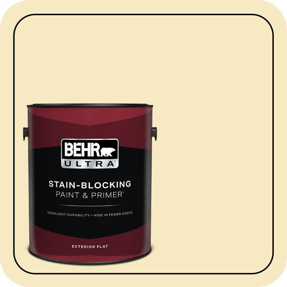 BEHR ULTRA 1 gal. #T15-9 Dandelion Tea Flat Exterior Paint & Primer