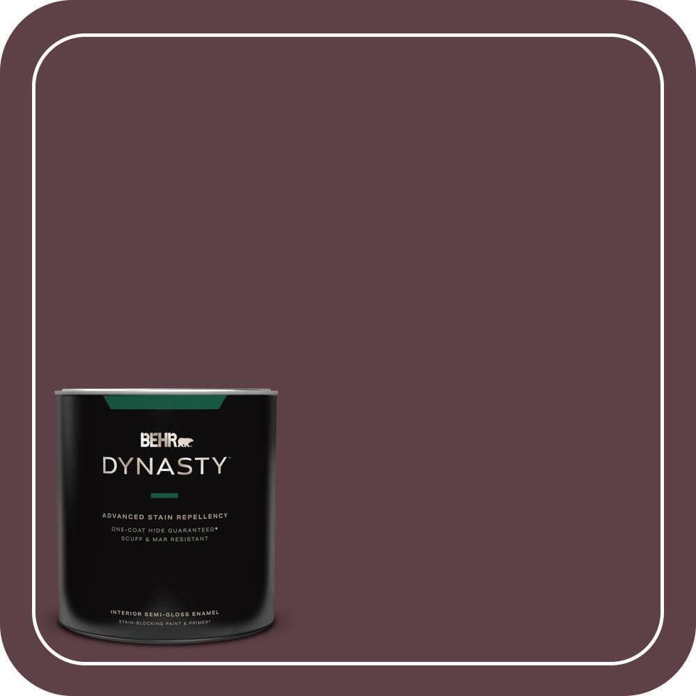 BEHR DYNASTY 1 qt. #MQ1-49 Raspberry Truffle One-Coat Hide Semi-Gloss Enamel Interior Stain-Blocking Paint and Primer