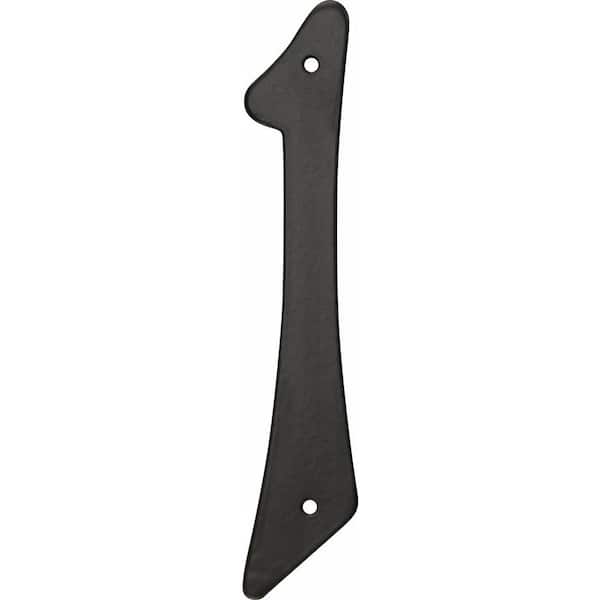 Unbranded 4 in. Nail-On Black Aluminum Number 1 (2)