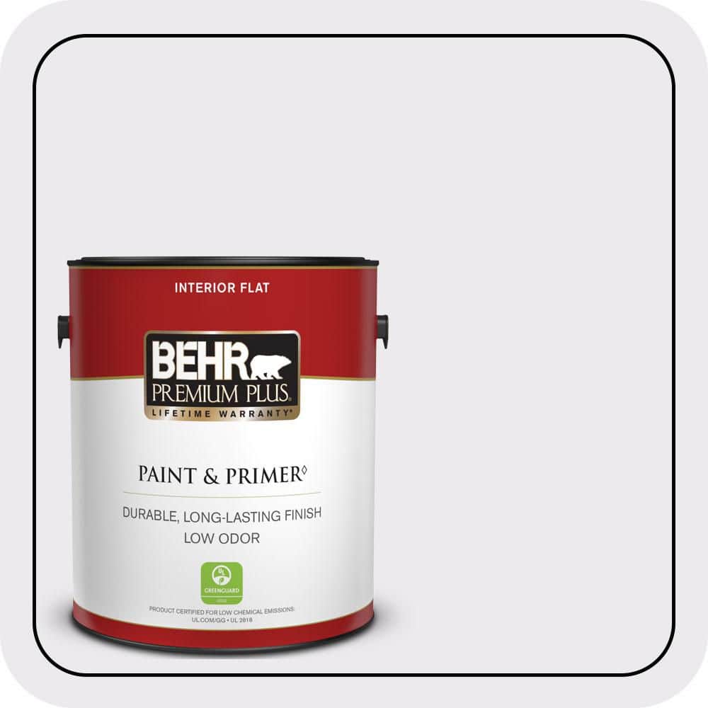 BEHR PREMIUM PLUS 1 gal. #630A-1 Amethyst Cream Flat Low Odor Interior Paint & Primer