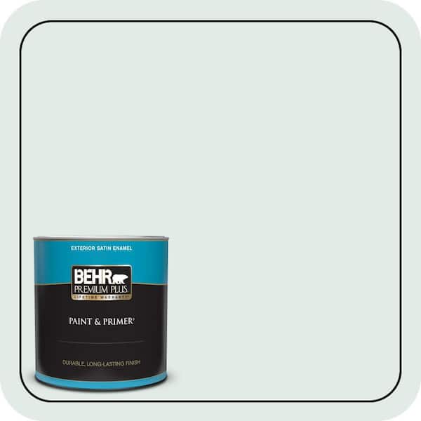 BEHR PREMIUM PLUS 5 gal. #ICC-37 Beach Glass Semi-Gloss Enamel Low Odor Interior Paint & Primer (3)