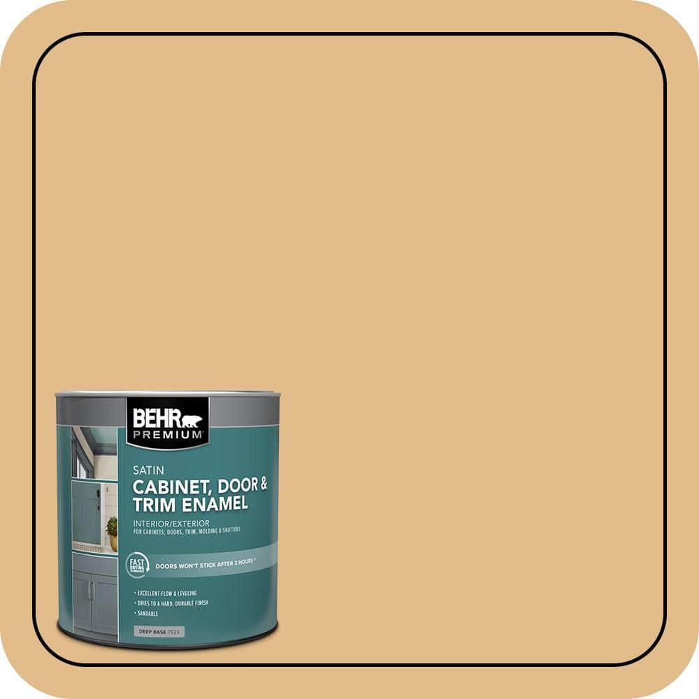 BEHR PREMIUM 1 qt. #M280-4 Royal Gold Satin Enamel Interior/Exterior Cabinet, Door & Trim Paint (1)