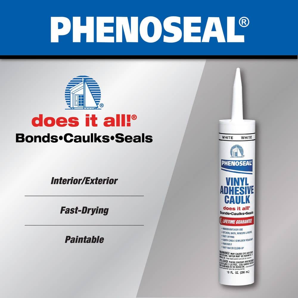 Phenoseal Does It All 10 oz. White Exterior/Interior Vinyl Adhesive Caulk (2)