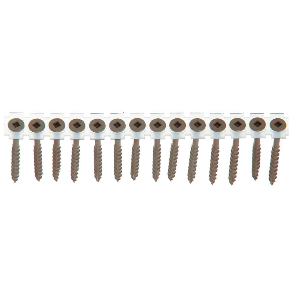 Senco #8 x 2 in. Coarse Galvanized Square Decking to Wood DuraSpin Collated Screw (1000-Pack) (3)