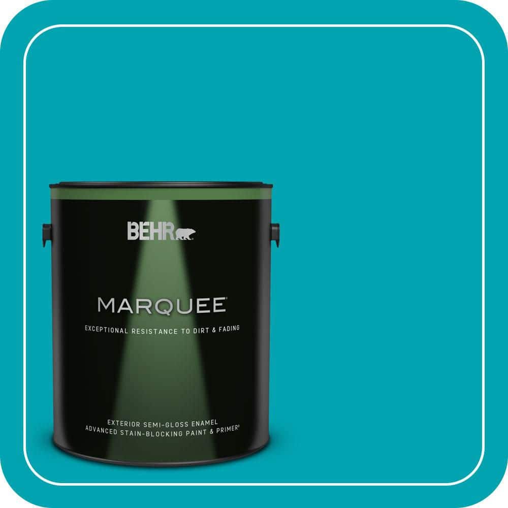 BEHR MARQUEE 1 gal. #510B-6 Blue Jewel Semi-Gloss Enamel Exterior Paint & Primer