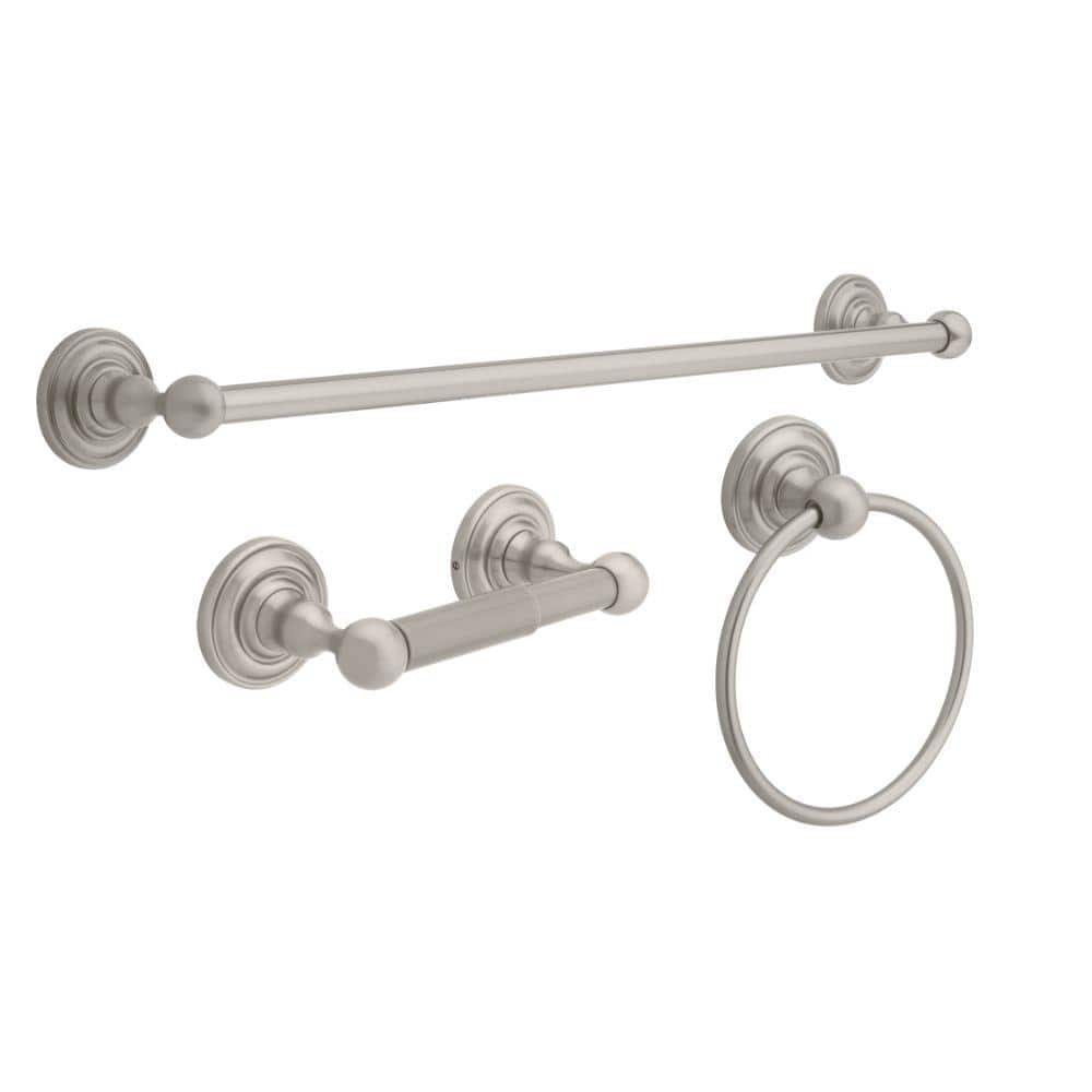 Delta Greenwich 3 -Piece Bath Hardware Set with Mounting Hardware in Brushed Nickel