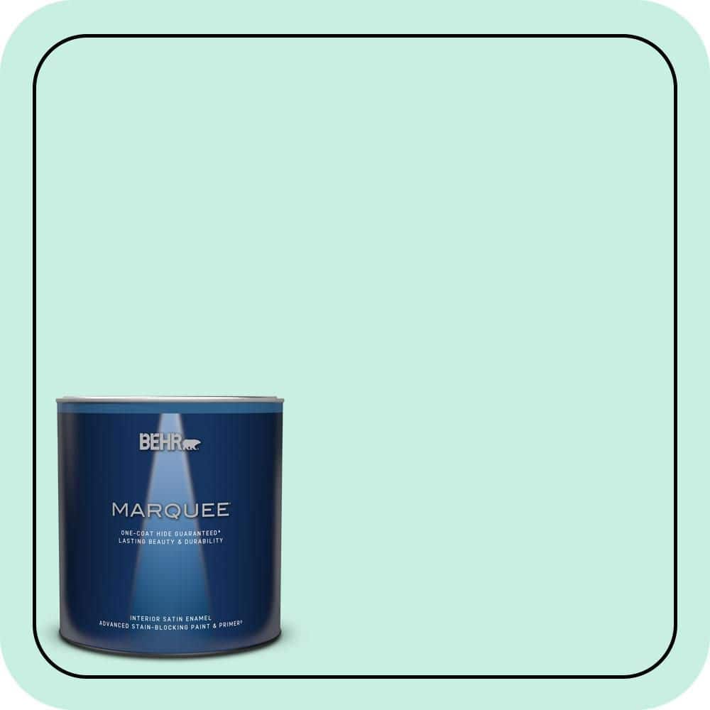 BEHR MARQUEE 1 qt. #P430-1 Summer House Satin Enamel Interior Paint & Primer