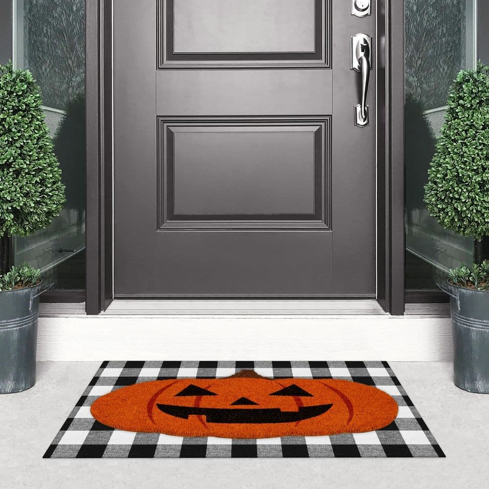 Unbranded Pumpkin 24 in. x 36 in. Fall Coir Layering Mat (3)
