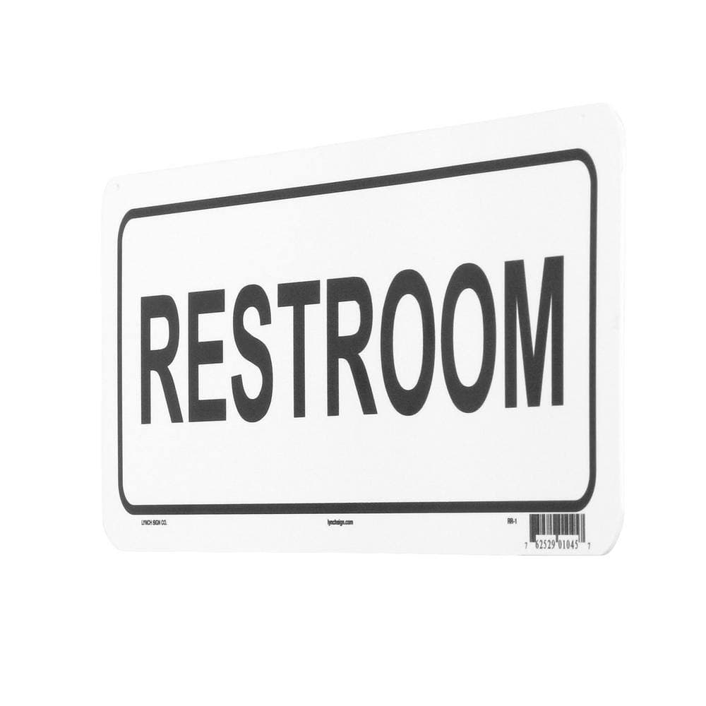 Lynch Sign 10 in. x 4 in. Restroom Sign Printed on More Durable, Thicker, Longer Lasting Styrene Plastic (2)