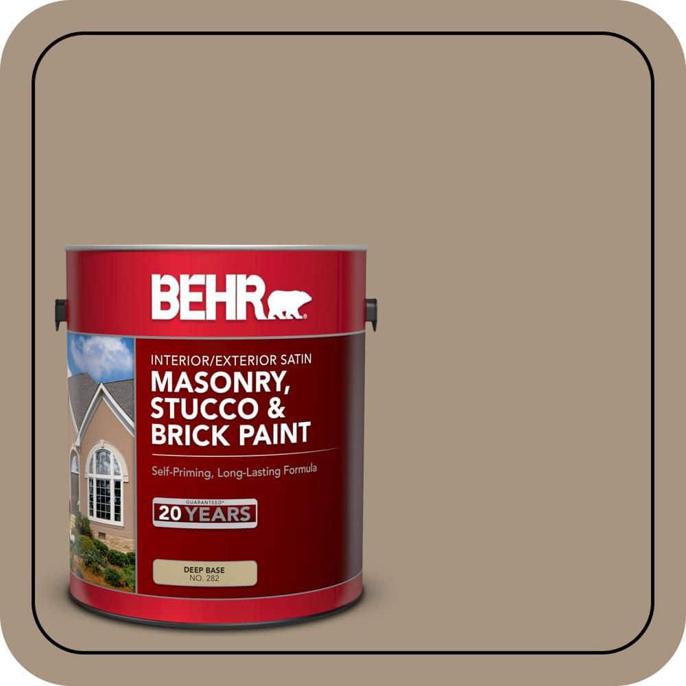 BEHR 1 gal. #PPU7-5 Pure Earth Satin Interior/Exterior Masonry, Stucco and Brick Paint