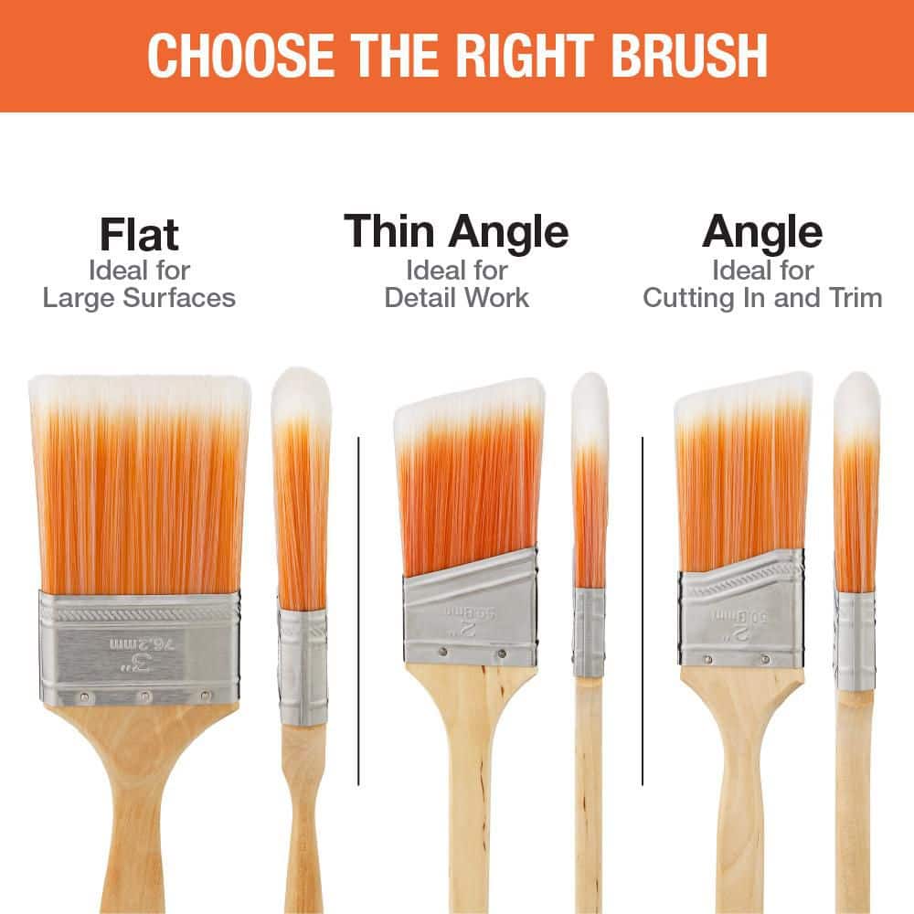 PRIVATE BRAND UNBRANDED Better 2.5 in. Polyester Angle Sash General Purpose Paint Brush (4)