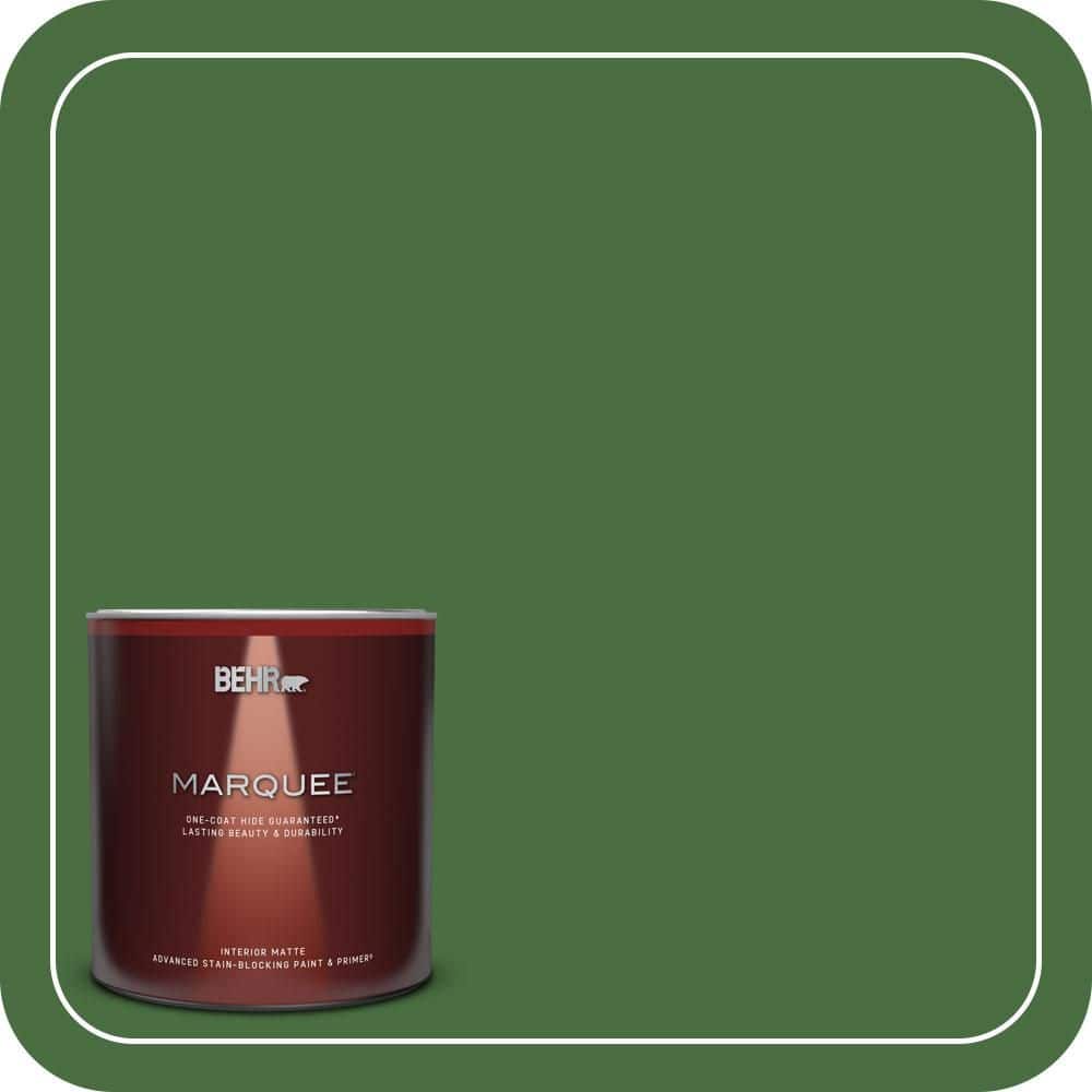BEHR MARQUEE 1 qt. #S-H-440 Pine Scent Matte Interior Paint & Primer
