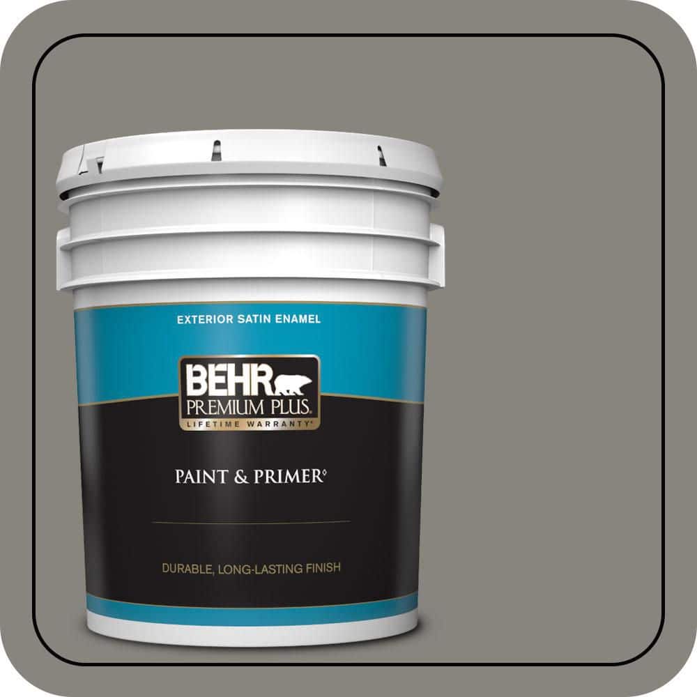 BEHR PREMIUM PLUS 5 gal. #PPU8-22 Pier Satin Enamel Exterior Paint & Primer