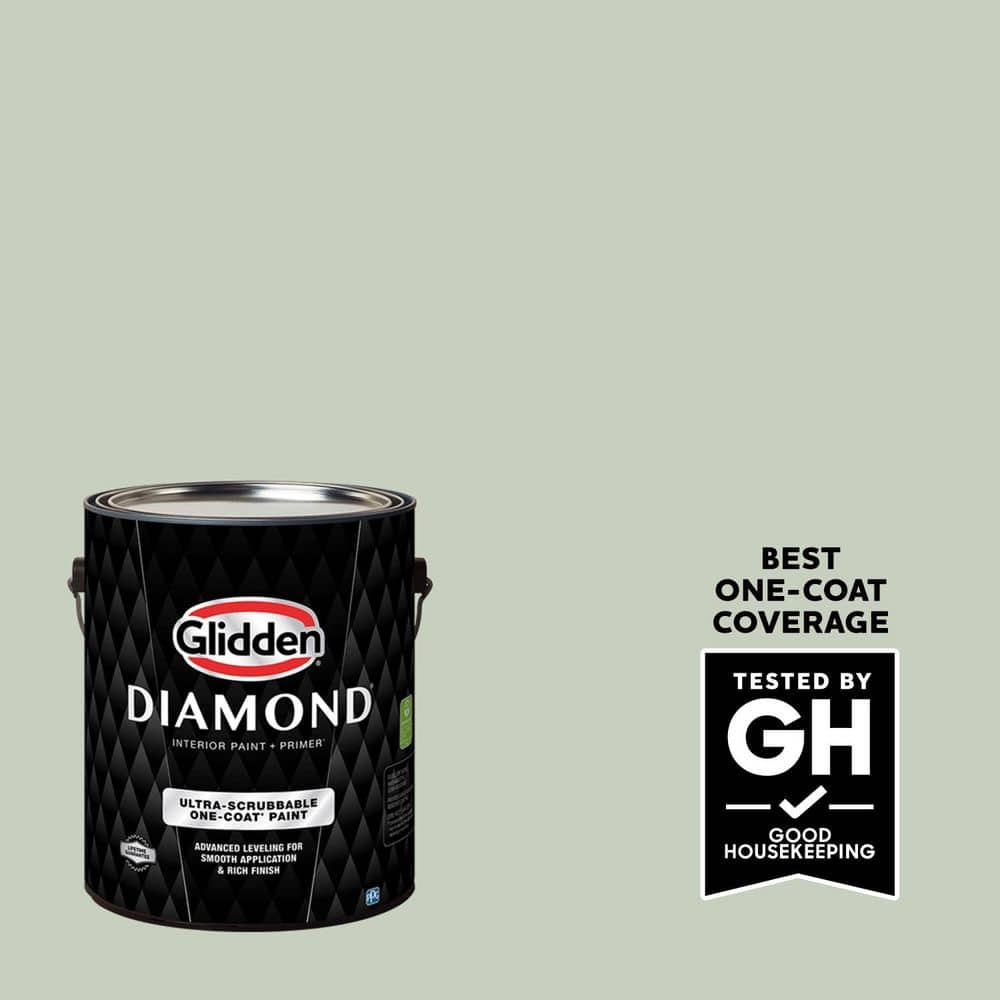 Glidden Diamond 1 gal. PPG1124-3 Frosty Pine Flat Interior Paint with Primer