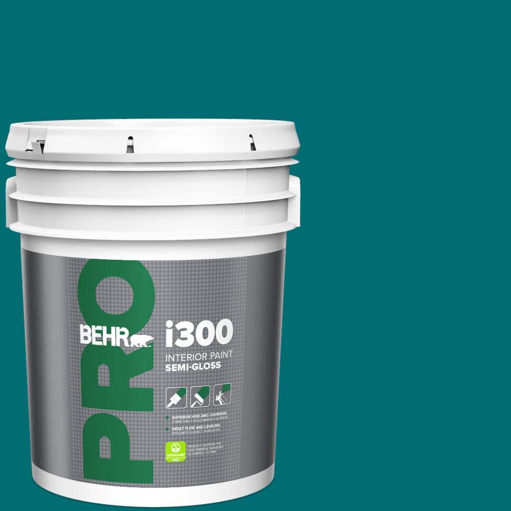 BEHR PRO 5 gal. #MQ6-35 Teal Motif Semi-Gloss Interior Paint