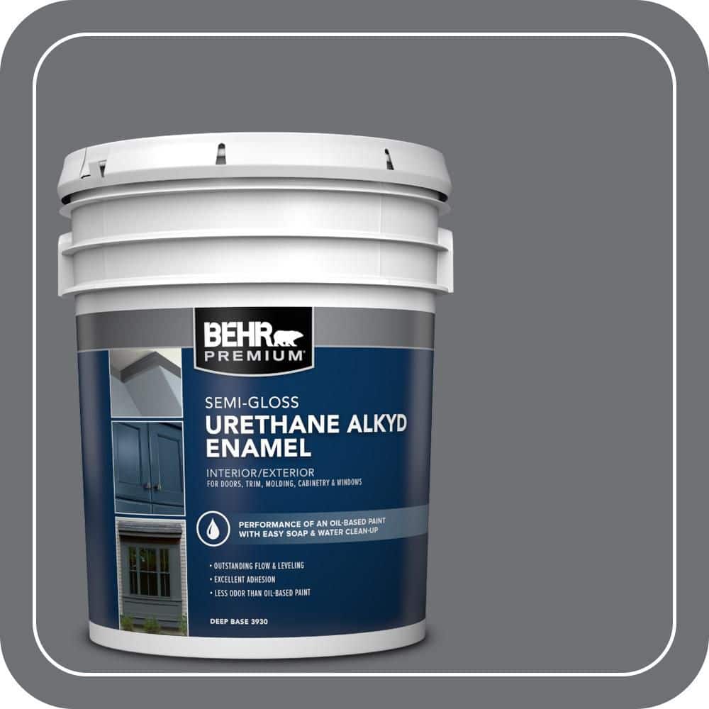 BEHR PREMIUM 5 gal. #PPU18-03 Antique Tin Urethane Alkyd Semi-Gloss Enamel Interior/Exterior Paint