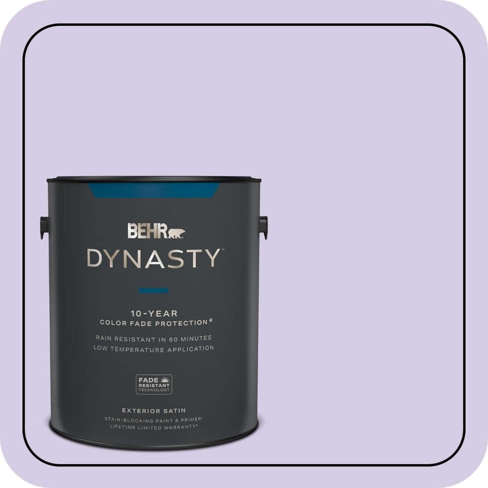 BEHR DYNASTY 1 gal. #640A-3 Potentially Purple Satin Enamel Exterior Stain-Blocking Paint & Primer