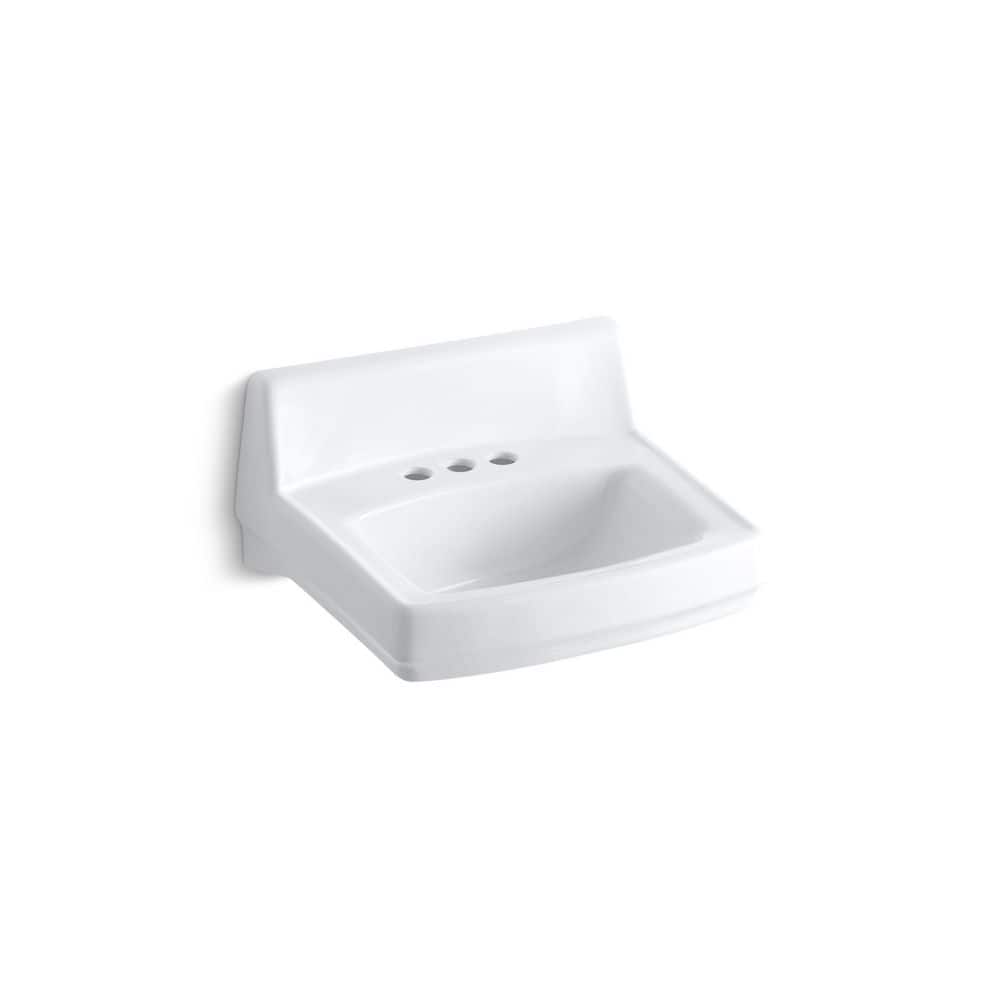 KOHLER Greenwich 20.8 in. x 18.25 in. Wall Mounted Bathroom Sink in White Vitreous China (1)