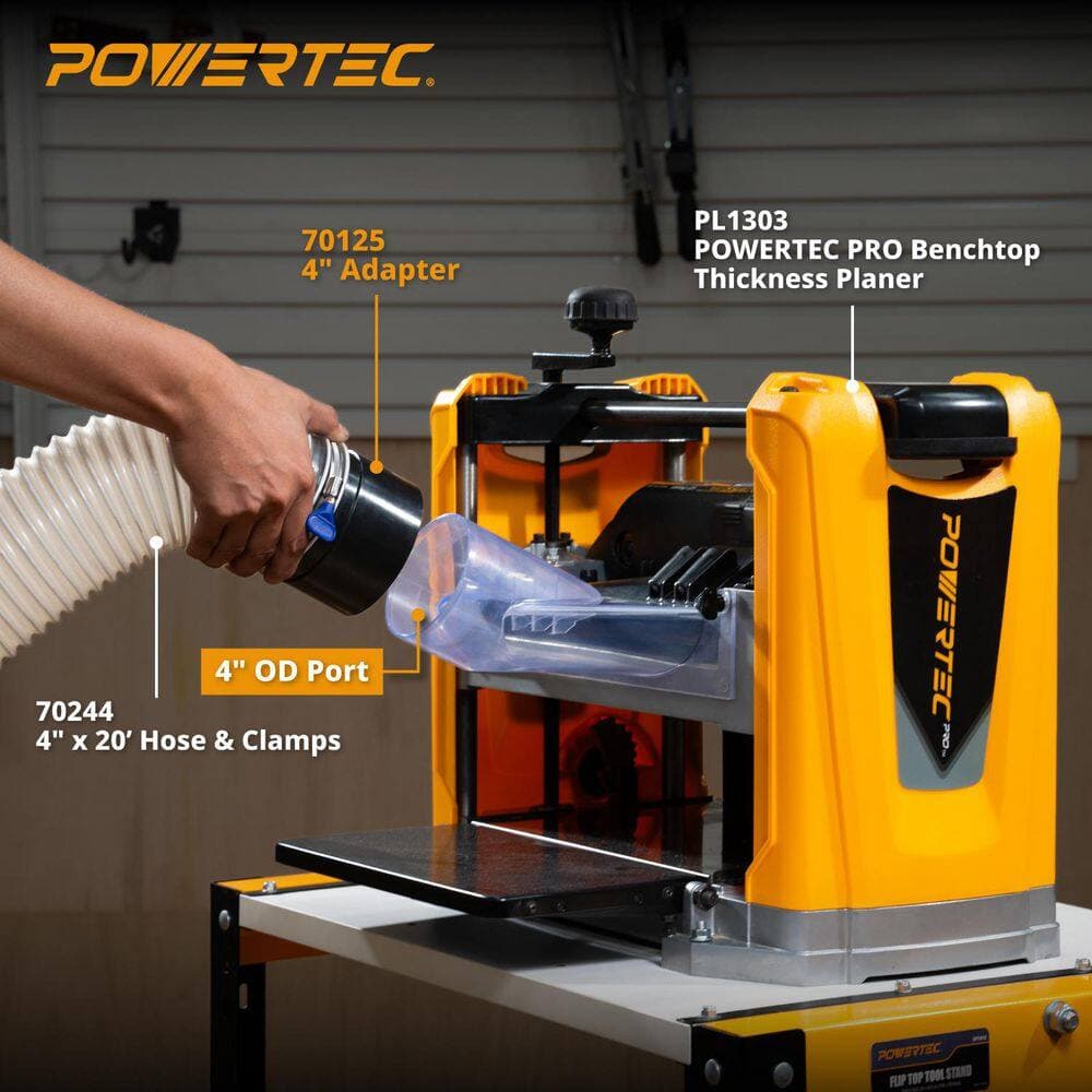 ‎POWERTEC 4 in. Pipe Hose Adapter for Dust Collection Systems (2)