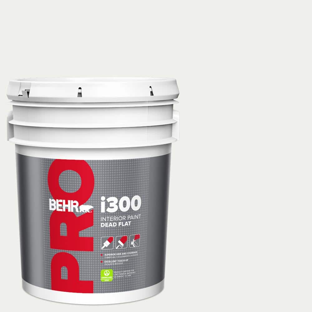 BEHR PRO 5 gal. #57 Frost Dead Flat Interior Paint
