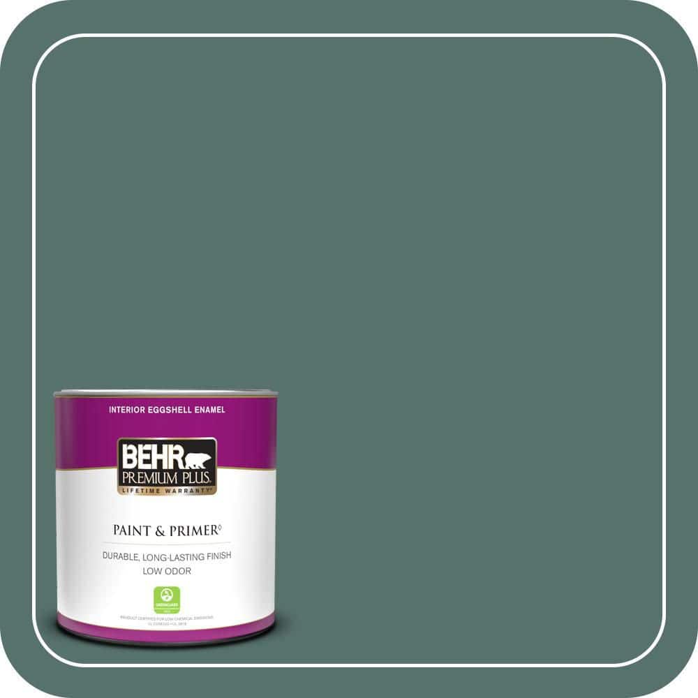 BEHR PREMIUM PLUS #480F-6 Shaded Spruce Interior/Exterior Paint & Primer Color Sample (1)