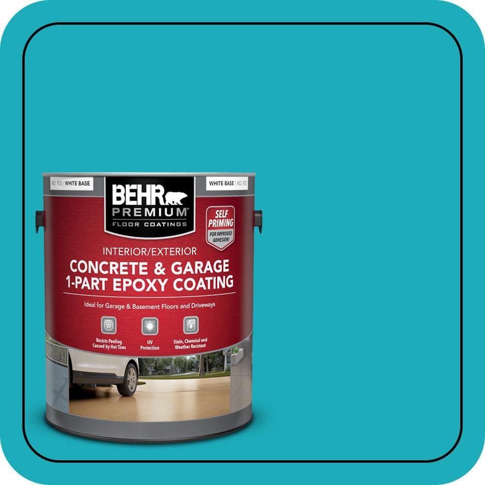 BEHR PREMIUM #P470-5 Self-Priming 1-Part Epoxy Satin Interior/Exterior Concrete and Garage Floor Paint (1)
