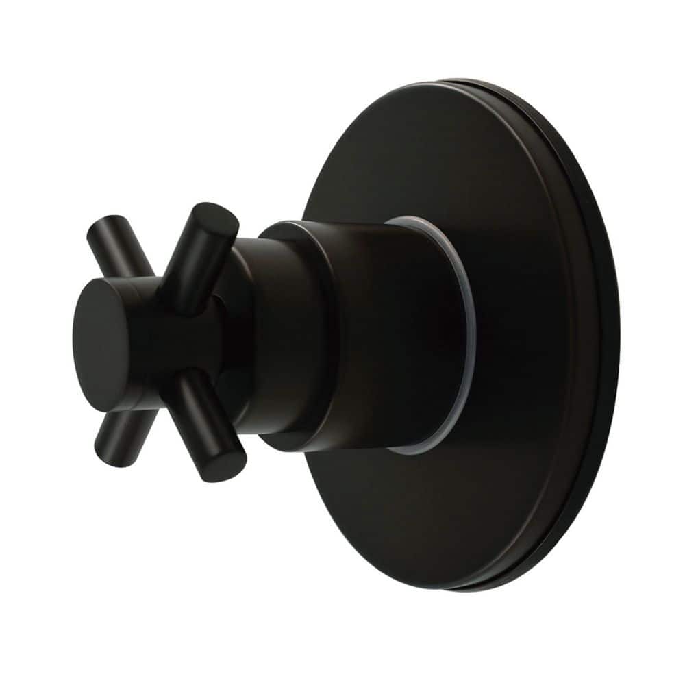 Kingston Brass Concord 3/4 in. Single-Handle 1-Hole Wall Mount 6-Way Diverter Valve with Trim Kit in Matte Black (1)