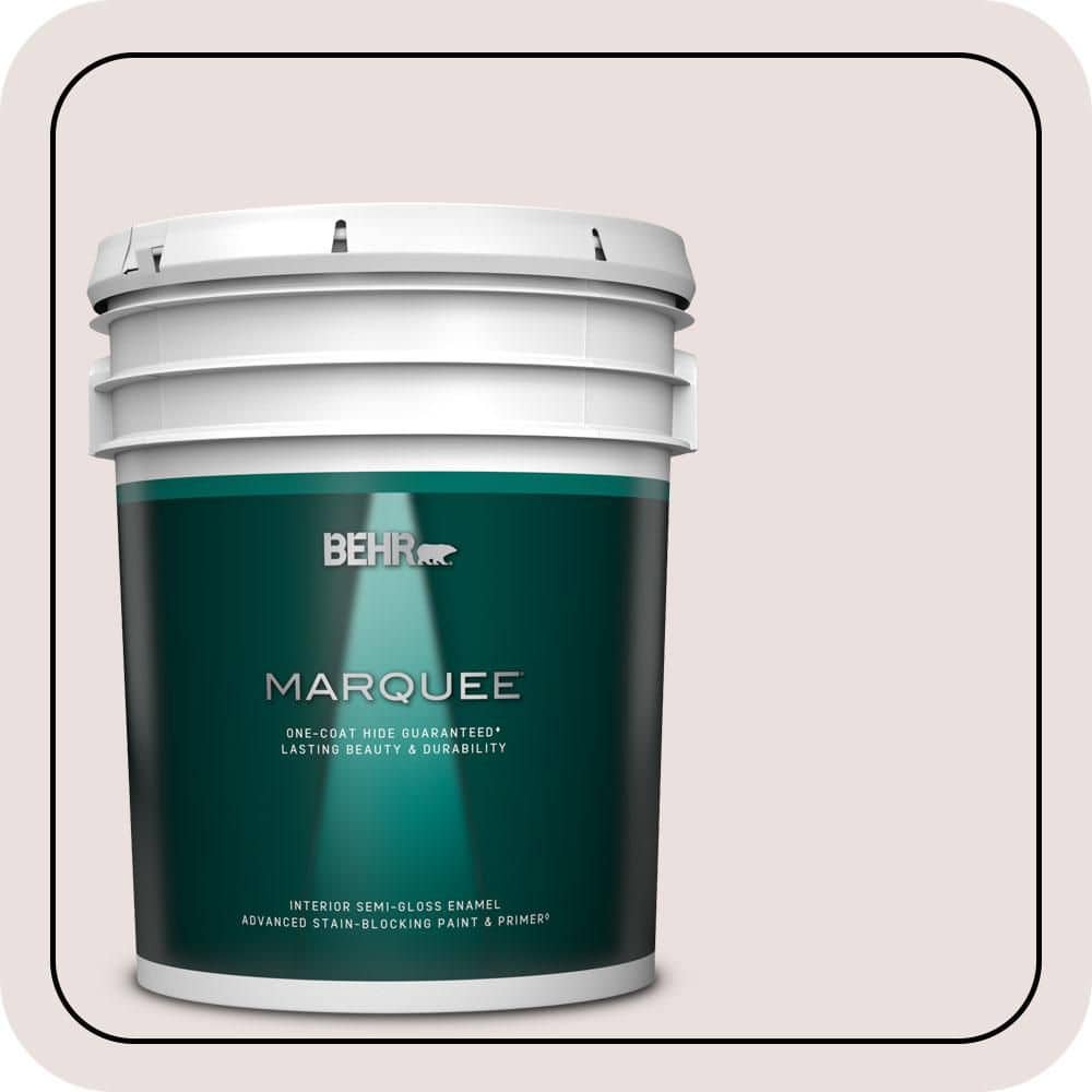 BEHR MARQUEE 5 gal. #PR-W06 Prelude To Pink Semi-Gloss Enamel Interior Paint & Primer