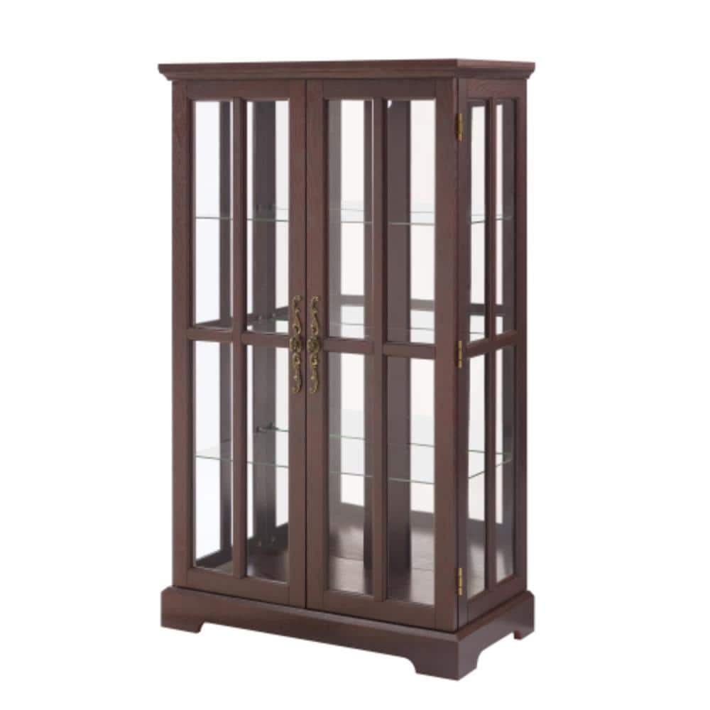 Unbranded 30.31 in. W x 15.75 in. D x 52.83 in. H Bathroom Brown Linen Cabinet (1)