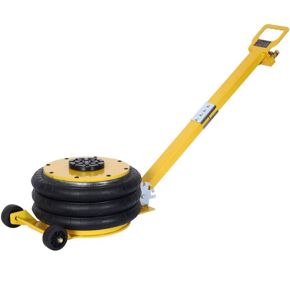 maocao hoom 5T Triple Bag Air Jack Pneumatic Jack 3 Bag Lifting 16 in. Capacity 5T 11000 lbs. Easy-Collapsing Terrain Color Yellow (1)
