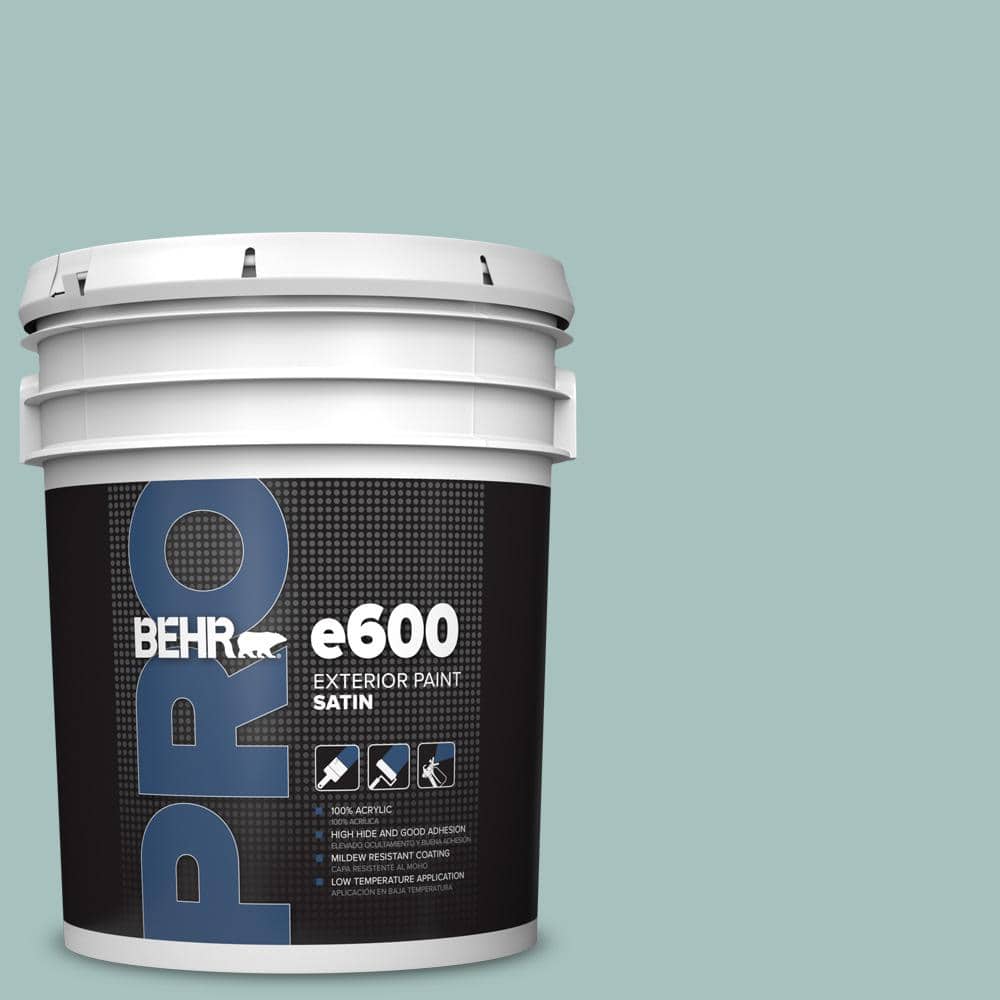 BEHR PRO 5 gal. #500F-4 Swan Sea Satin Exterior Paint