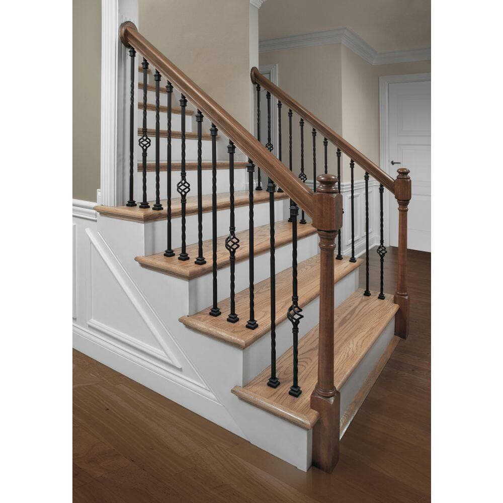 YOUNG 0.625 in. x 11.5 in. x 48 in. White Oak Tread with Primed Poplar Riser (3)