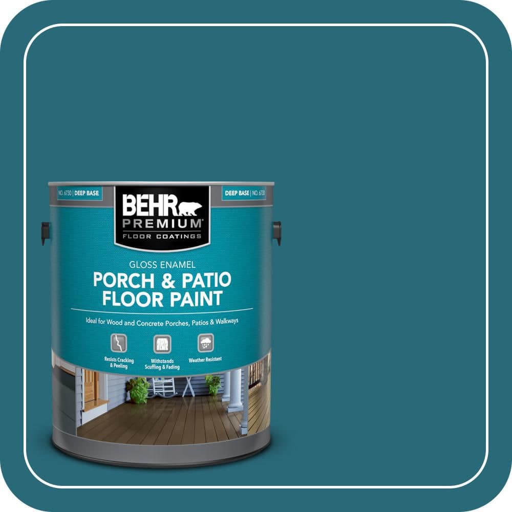 BEHR PREMIUM 1 gal. #M470-7 Blue Stream Gloss Enamel Interior/Exterior Porch and Patio Floor Paint