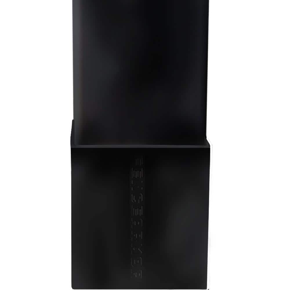 Fence Armor 2 in. L x 2 in. W x 3 in. H Black Ornamental Fence Post Guard (3)