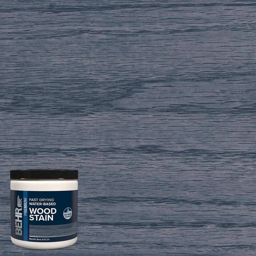 BEHR PREMIUM 8 oz. #TIS-043 North Sea Transparent Water-Based Fast Drying Interior Wood Stain