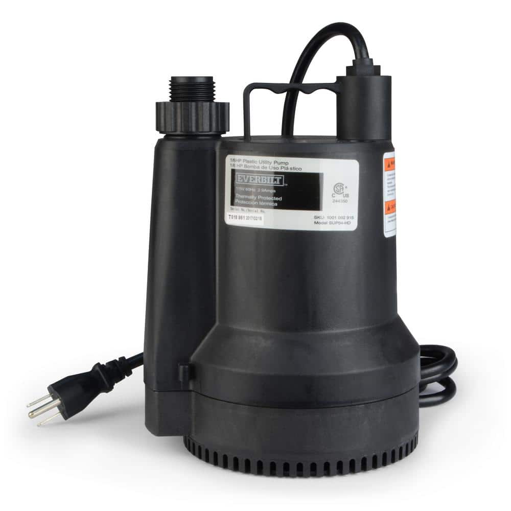 Everbilt 1/6 HP Plastic Submersible Utility Pump (2)