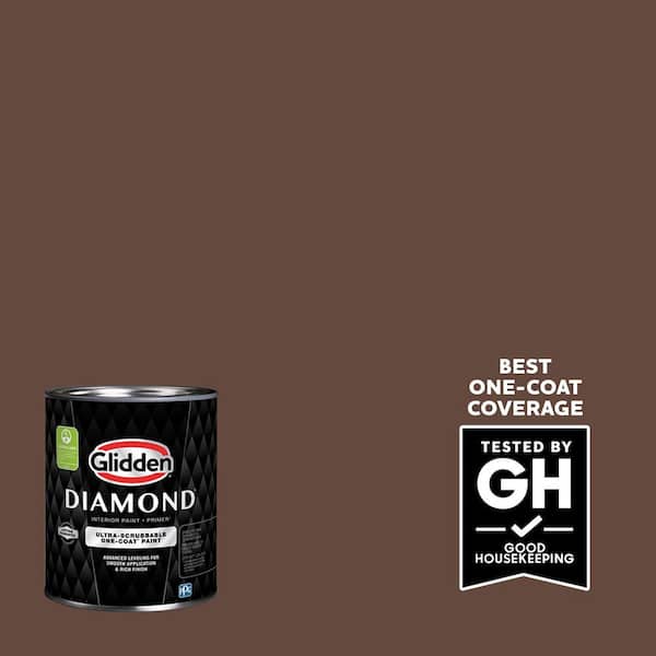 Glidden Diamond 1 qt. PPG1073-7 Fudge Semi-Gloss Interior Paint with Primer (2)