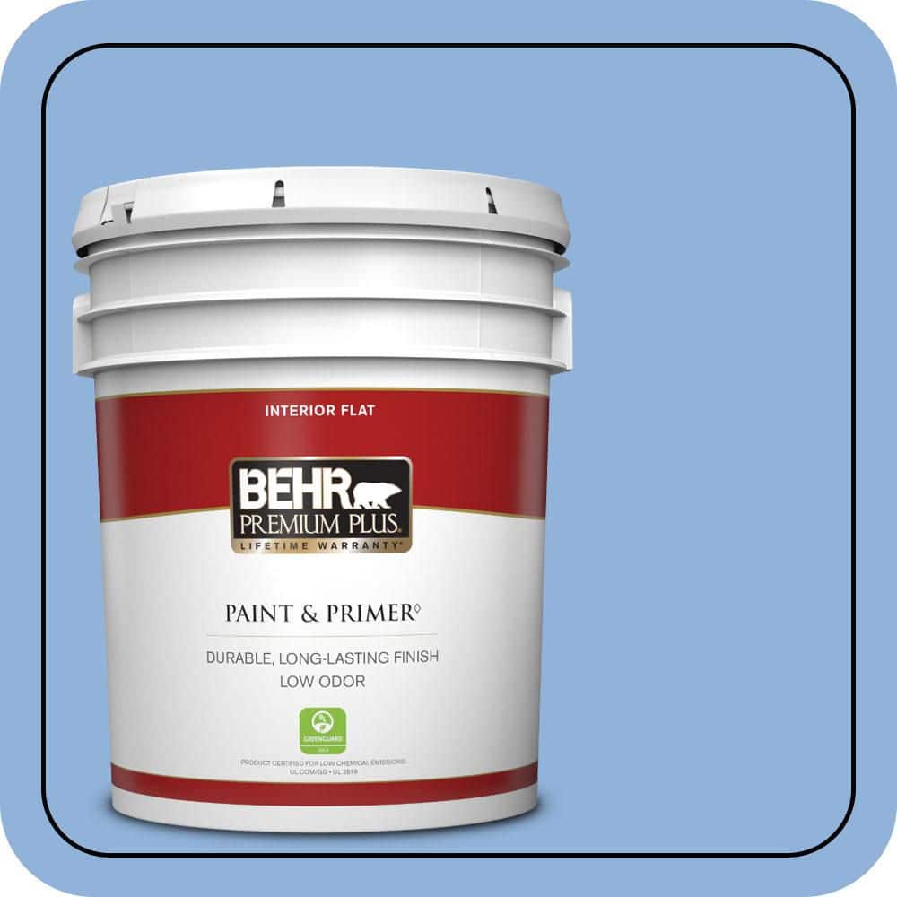 BEHR PREMIUM PLUS #580B-5 Cornflower Blue Flat Low Odor & Primer
