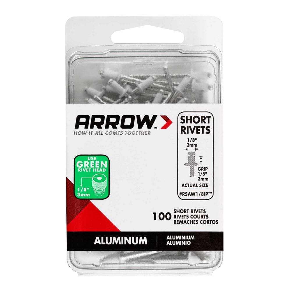Arrow 1/8 in. Aluminum Short Rivets (100-Pack) (2)