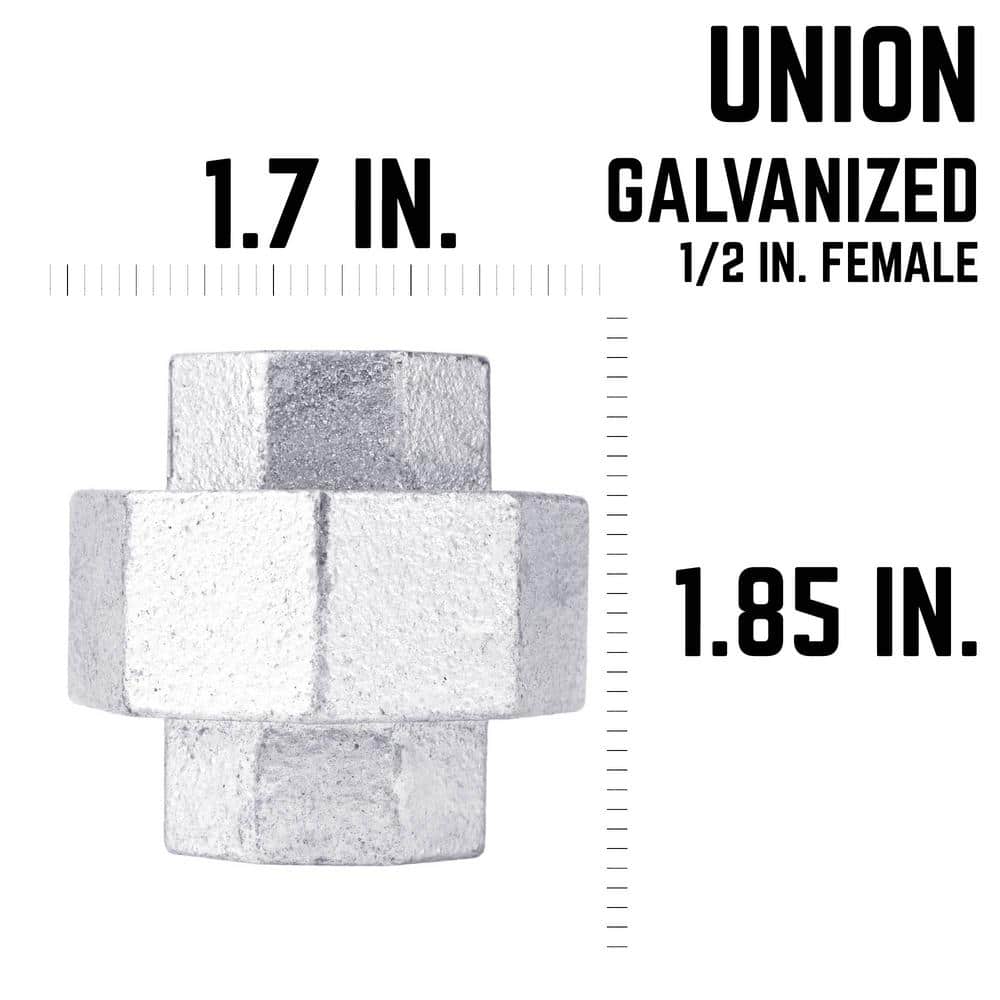 STZ 1/2 in. Galvanized Iron Union (3)
